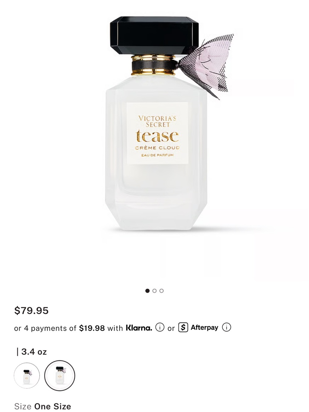 Victoria's Secret Tease Crème Cloud Eau de Parfum - White & Black with Pink Bow